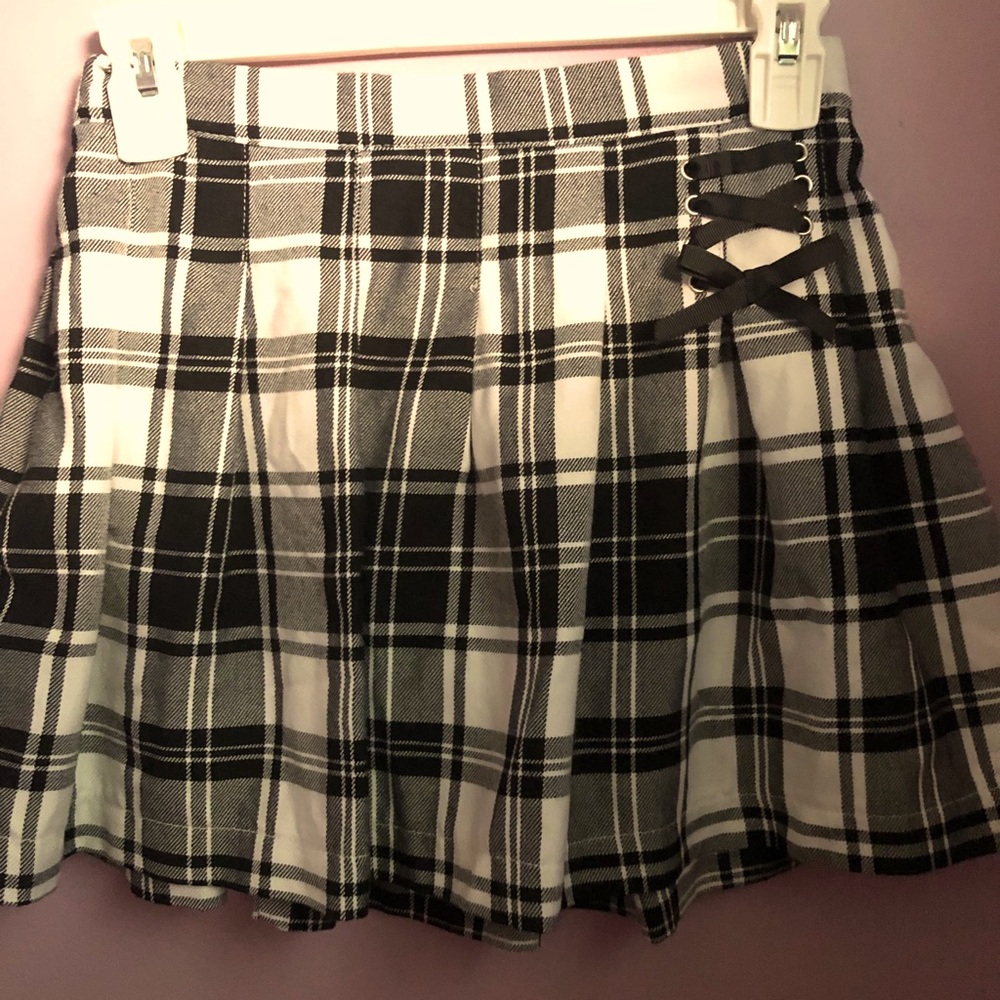 Justice plaid pleated skirt